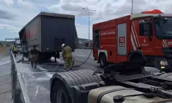 Kuzey Marmara Otoyolu’nda TIR Dorsesinde Yangın