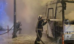 Fabrika İşçilerini Taşıyan Midibüs Yandı