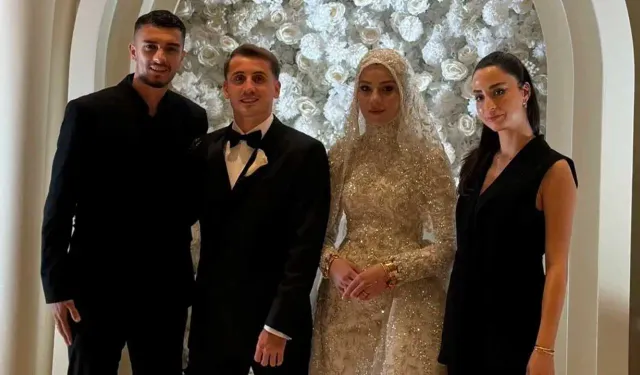 Yıldız futbolcu Aktürkoğlu evlendi