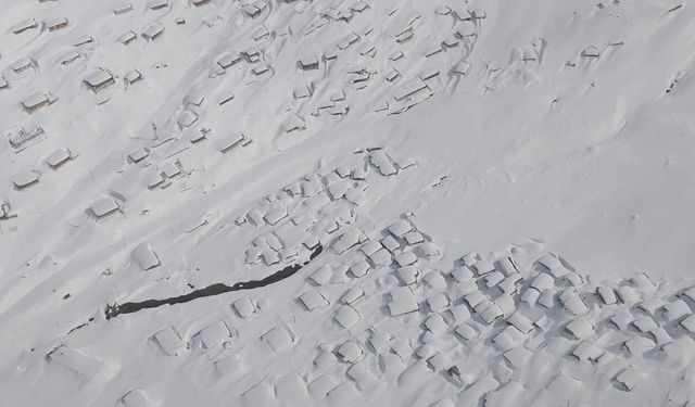 Kavrun Yaylası’nda Kar Kalınlığı 3 Metreyi Aştı