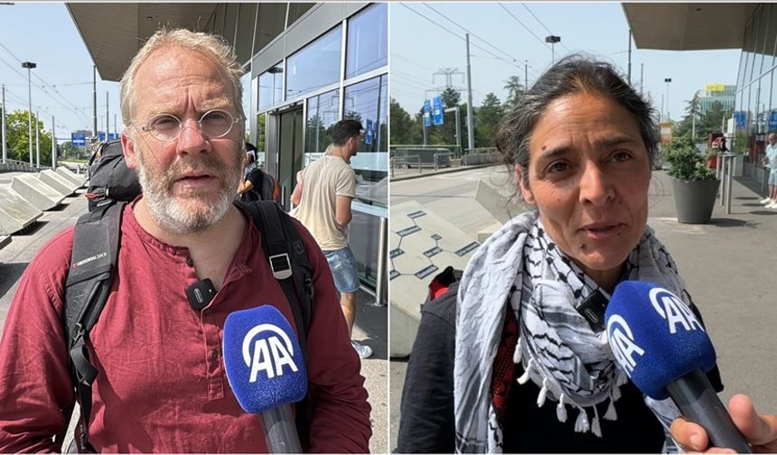 İsviçreli aktivistler, "Küresel Gazze Yürüyüşü" için ülkeden ayrıldı